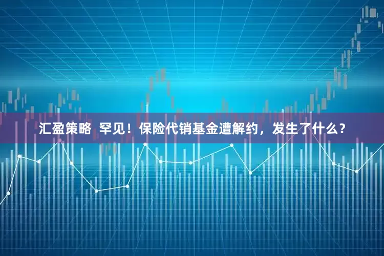 汇盈策略  罕见！保险代销基金遭解约，发生了什么？